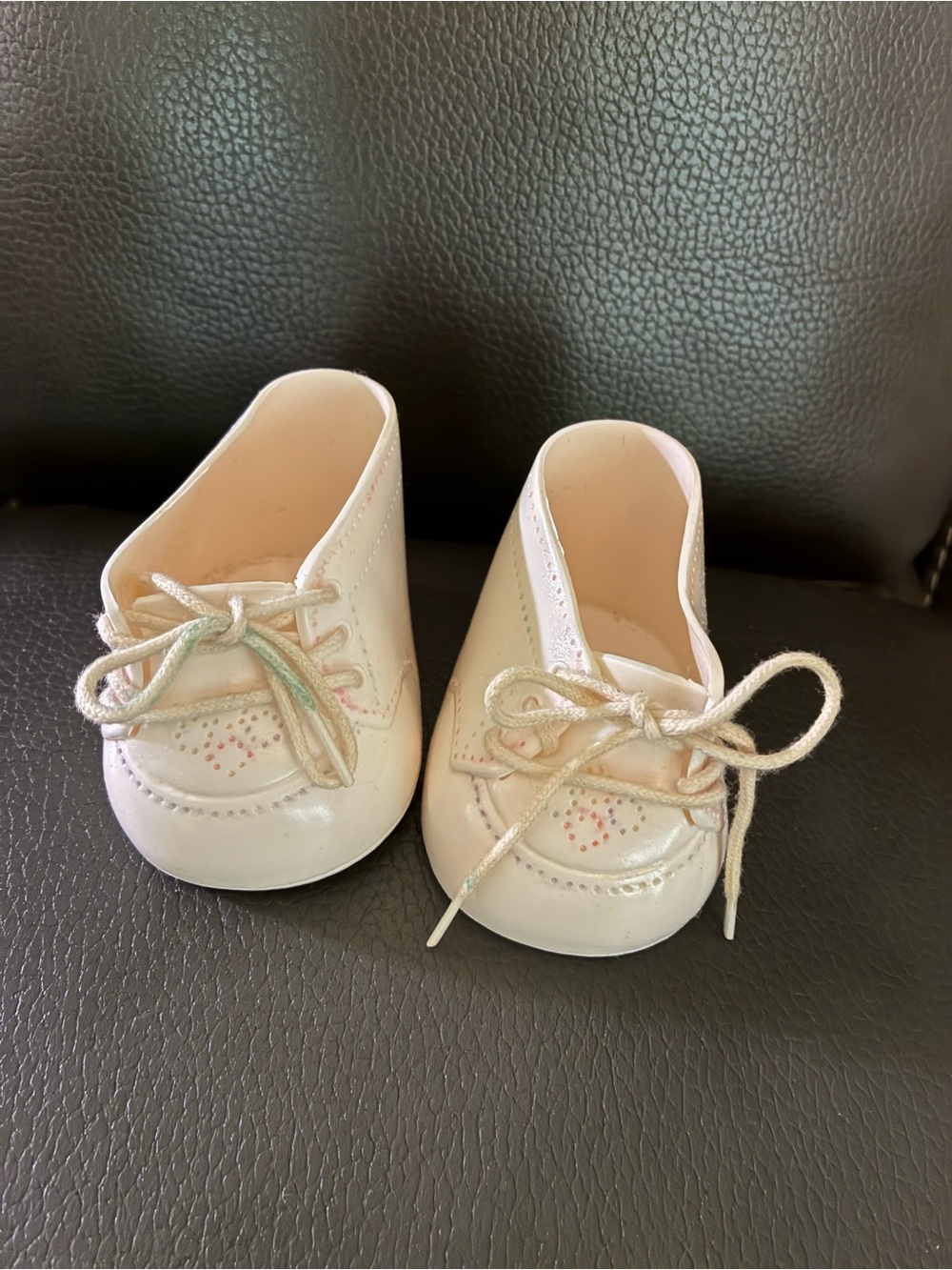 Vintage 1983 Coleco Cabbage Patch Kids White Plastic Oxford Replacement Shoes